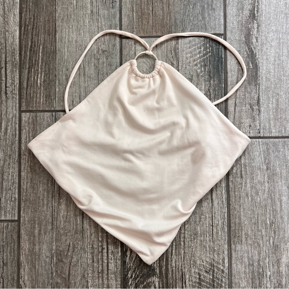 Halter Cropped Tie Top Size Small
